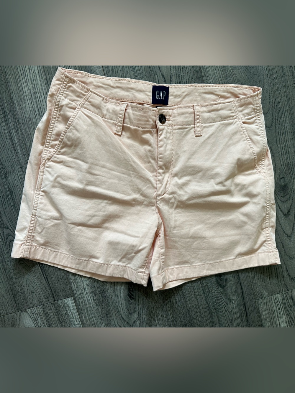 GAP Pale Peach Chino Cotton Blend Shorts